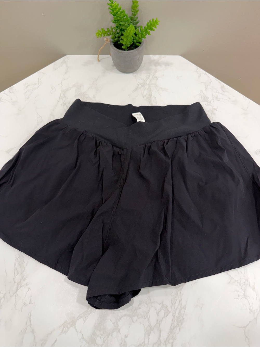 GLowmode Women's Black Skater Skirt with Built-in Shorts NWT